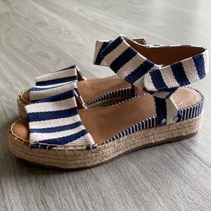 Velcro strap Sarto platform sandals size 7.5 US